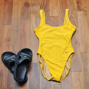 yellow nike swimsuit
